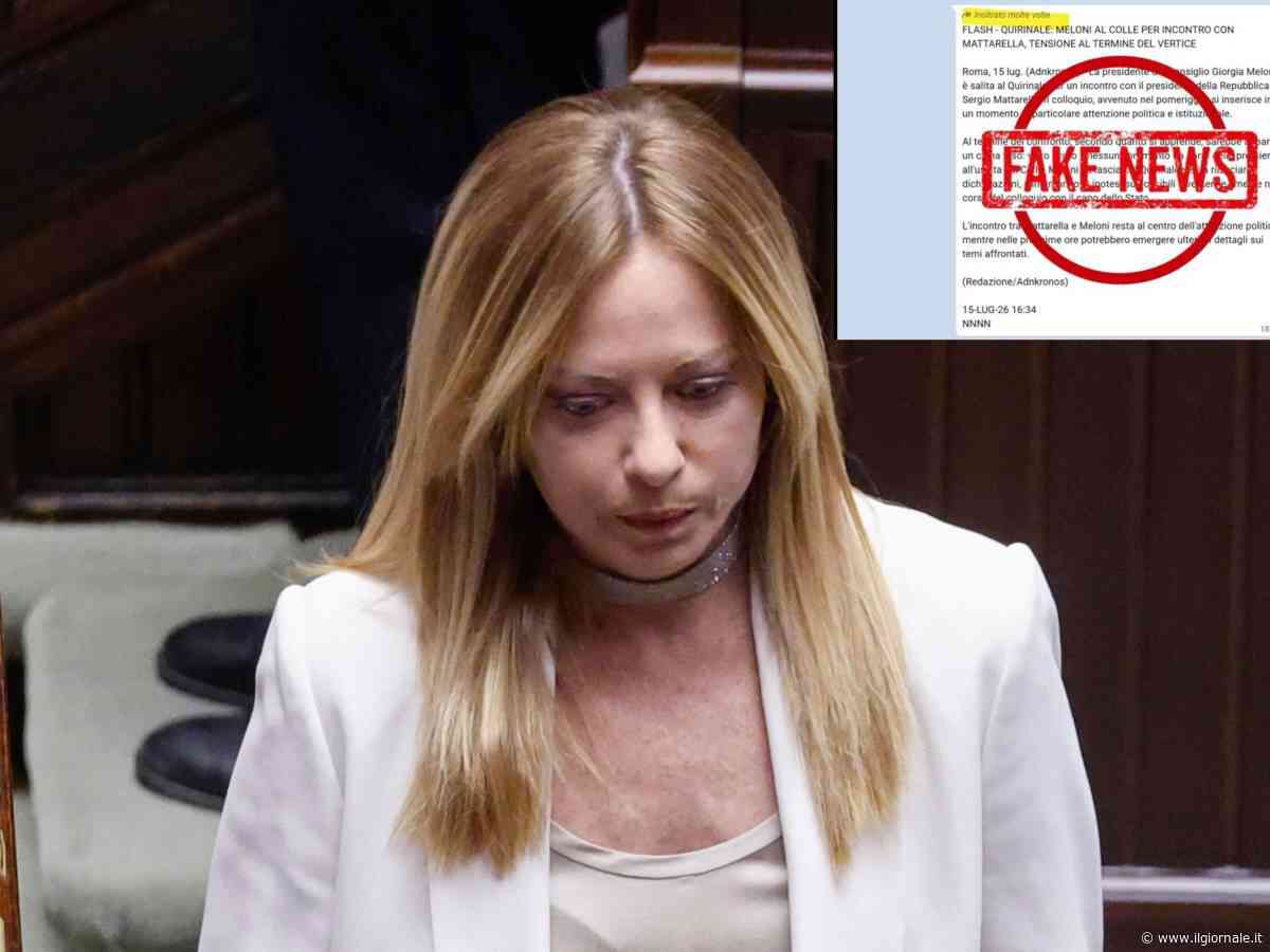 Falso lancio di Adnkronos annuncia Meloni al Quirinale: "Fatto grave, denunciamo"