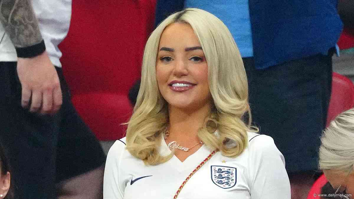 Jordan Pickford's wife Megan and Jude Bellingham's girlfriend Ashlyn Castro are spotted in the stands as they lead the glamorous WAGs rooting for England in the semi-final