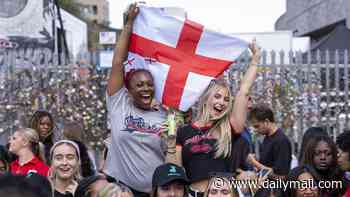 Thousands of England supporters fill pubs and fan zones after bunking out of work early to nab a spot for the semi-final against Argentina