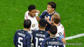 England vs Argentina - World Cup semi-final LIVE: Rival players clash during tense opening exchanges with frustrations boiling over within the first 15 minutes