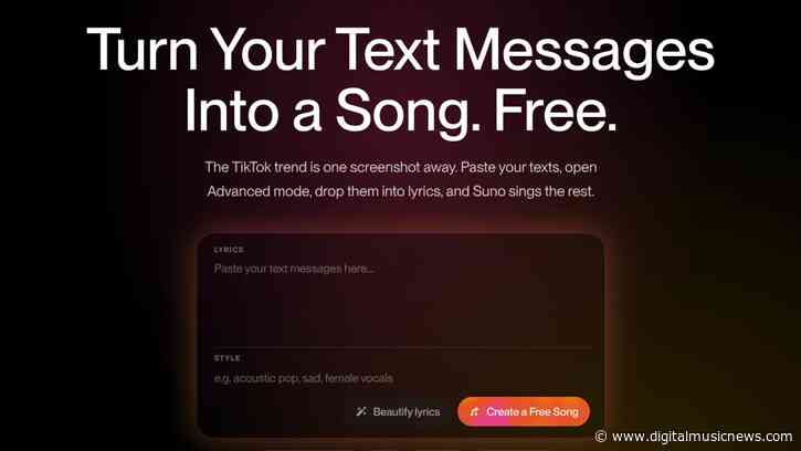 Suno Teams Up with Apple to Offer TikTok-Trendy Text-to-Song in iMessage
