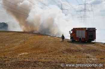 FW Pulheim: Feldbrand bedrohte Gehölzflächen