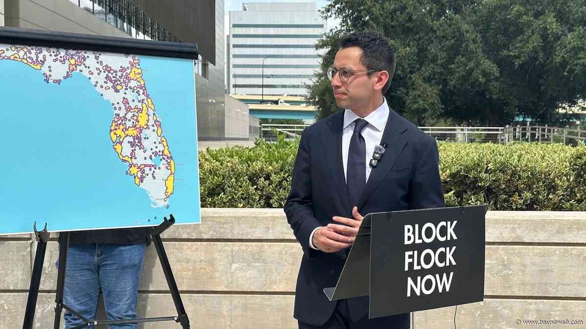 Fishback calls for Flock surveillance camera ban during Orlando rally