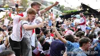 Pints go flying in fan zones and pubs as England supporters celebrate
