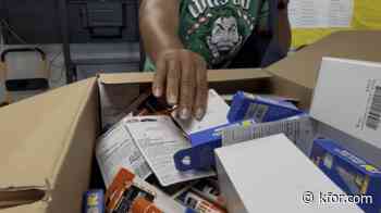 Totes stuffed full of school essentials before OKCPS enrollment events
