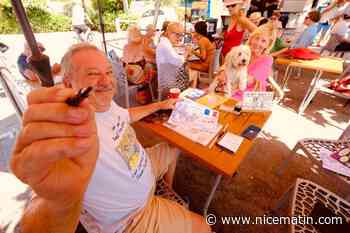 « La récompense, ce sont leurs sourires quand ils voient le résultat ! » : À Antibes, un dessinateur de presse a proposé une séance de caricatures gratuite