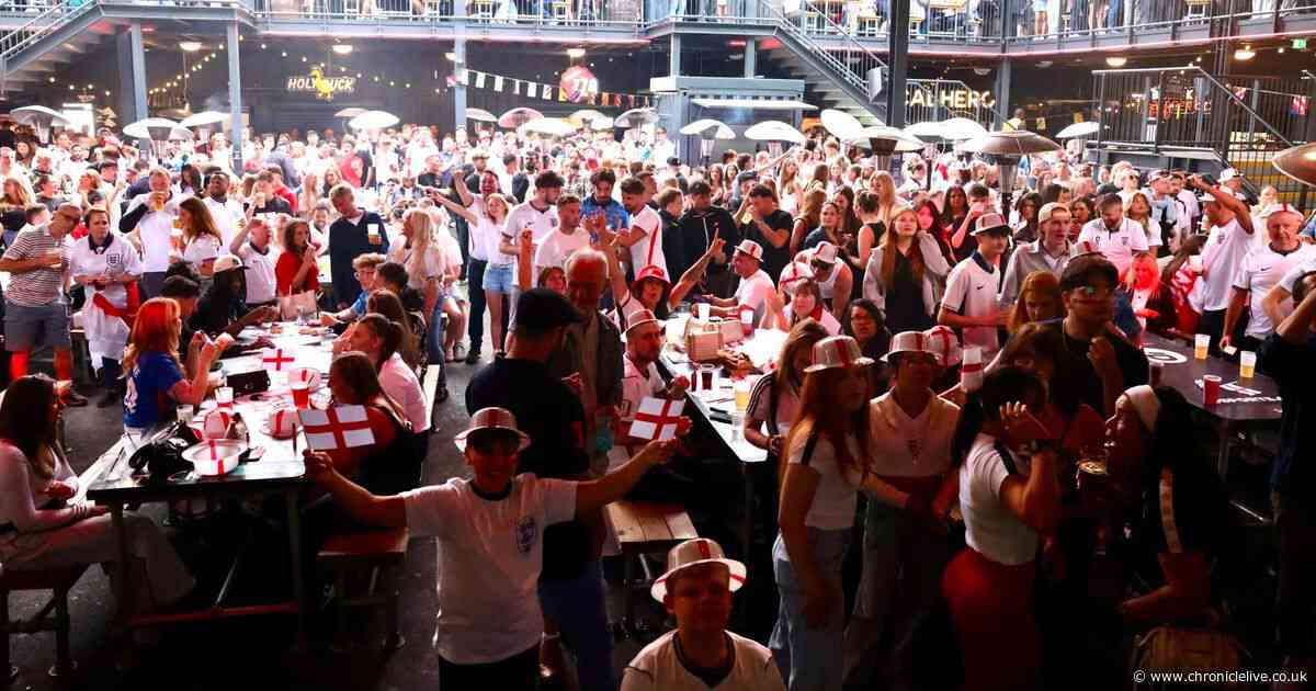 Thousands in Newcastle watch as England get knocked out of the World Cup after 2-1 loss to Argentina