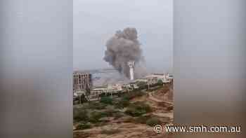 Huge plume of smoke rises over Iran's Chabahar port after strike.