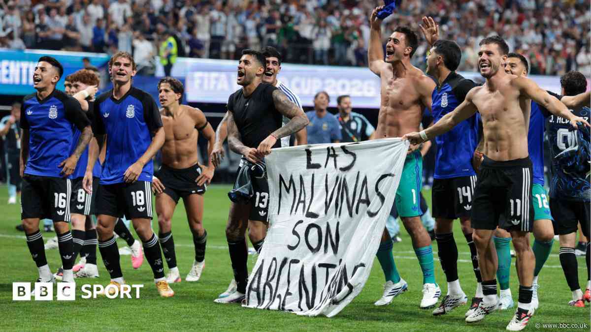 Argentina face fine for displaying Falklands banner after semi-final