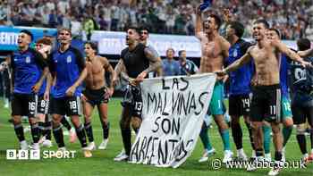 Argentina face fine for displaying Falklands banner after semi-final