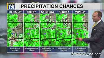 Active monsoon pattern will continue through this weekend