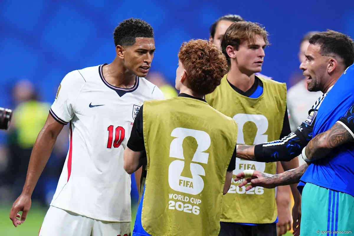 England's Jude Bellingham confronts Argentina players after semifinal loss, appears to slap Valentín Barco
