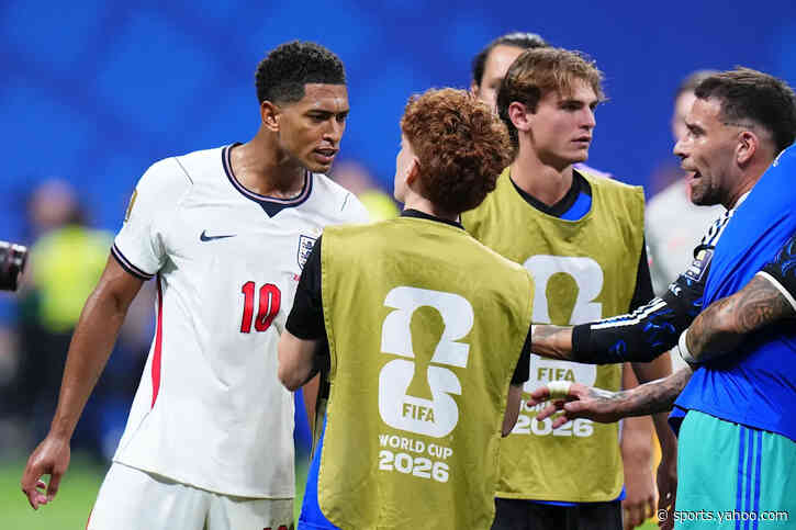 England's Jude Bellingham confronts Argentina players after semifinal loss, appears to slap Valentín Barco