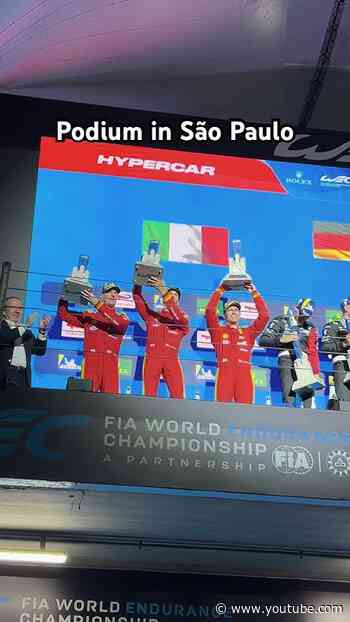 Back on the podium, and it feels good 🙌🍾#FerrariHypercar #WEC