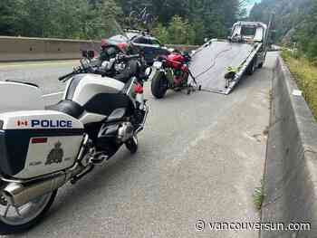 Motorcyclist with learner's permit caught going nearly 180 km/h on Sea to Sky Highway