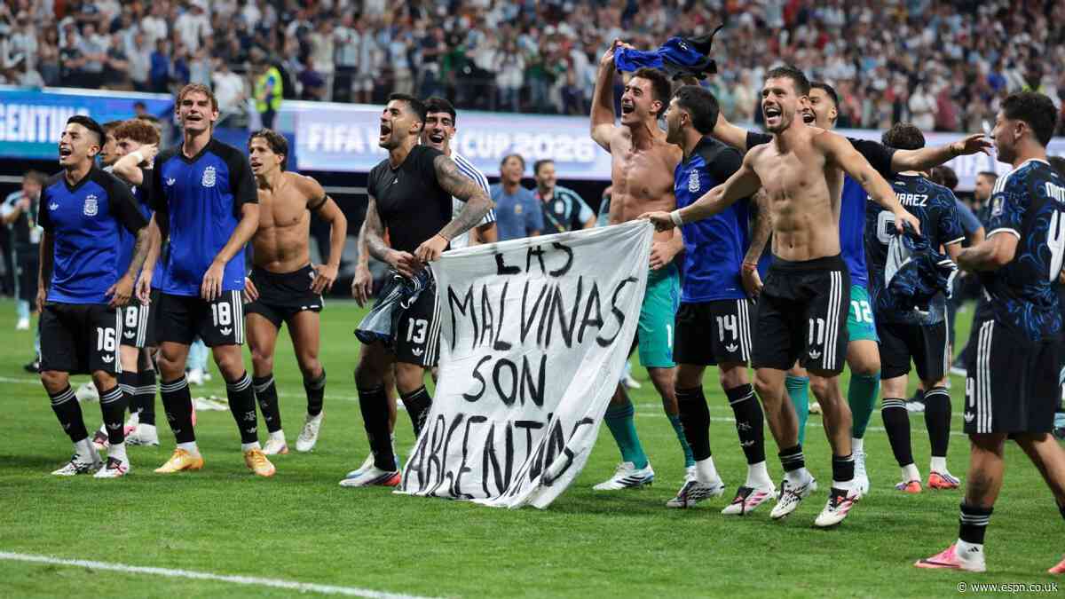 Argentina risk FIFA fine over Falklands banner