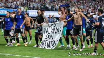 Argentina risk FIFA fine over Falklands banner
