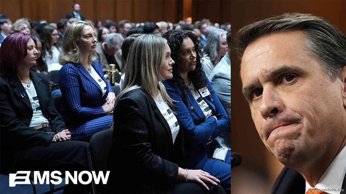 Senate Judiciary Dems hold presser with Epstein survivors following Todd Blanche hearing