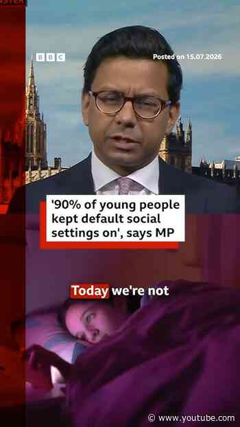 "90% of young people kept default social settings on", says MP. #SocialMedia #Curfew #BBCNews