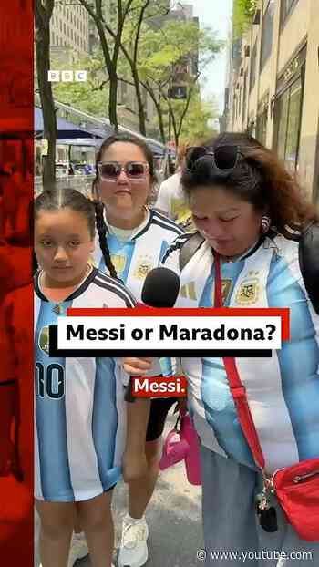 Messi or Maradona? #BBCNews