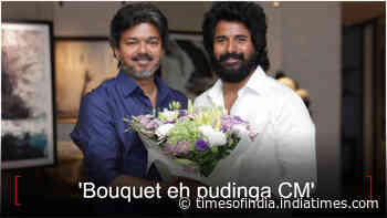 'Bouquet eh pudinga CM': Sivakarthikeyan meets Vijay