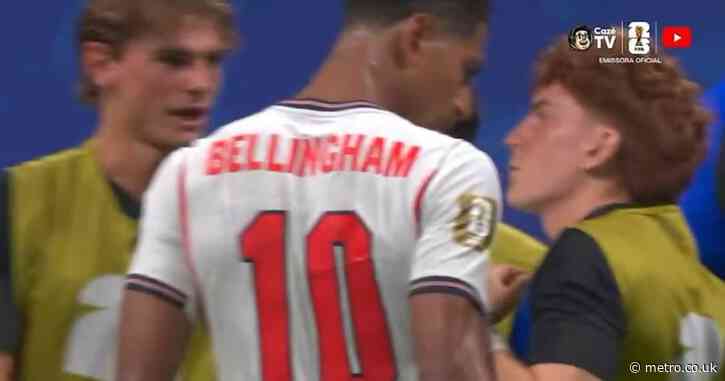 Jude Bellingham slaps Argentina star after England’s World Cup defeat