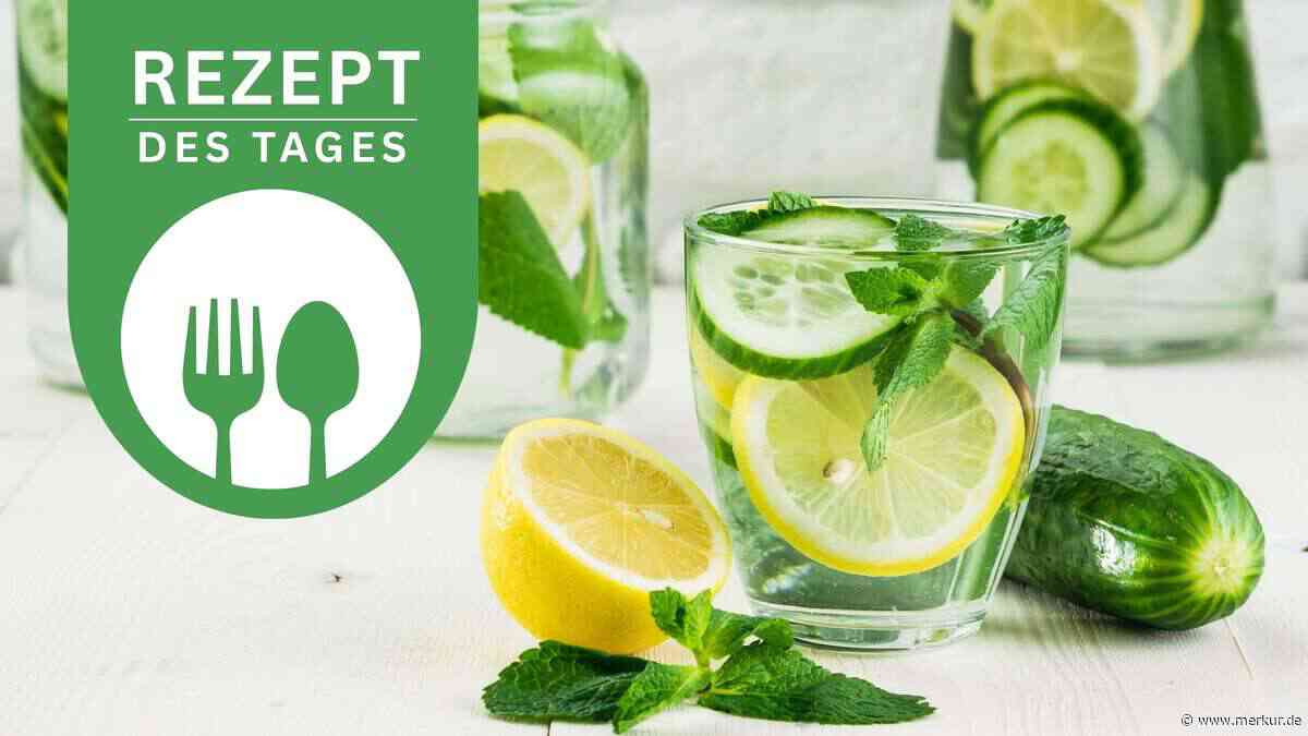 Selbstgemachte Gurken-Limonade mit frischem Basilikum – leichte Erfrischung ohne Zucker