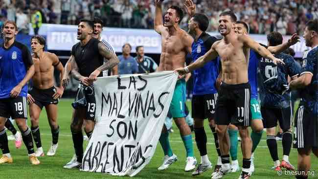 Argentina risk FIFA sanctions over Falklands banner after England win
