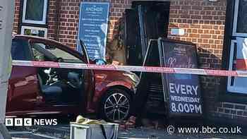 Pub stays open for England match despite car crash