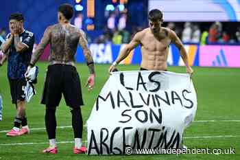What punishment could Argentina face for Falklands banner after England win?
