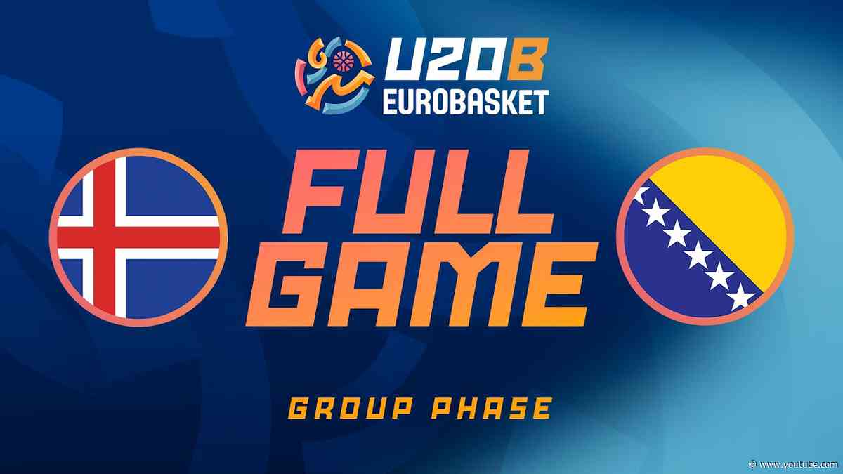Group Phase | ISL v BIH | Full Basketball Game | FIBA U20 EuroBasket 2026 Division B