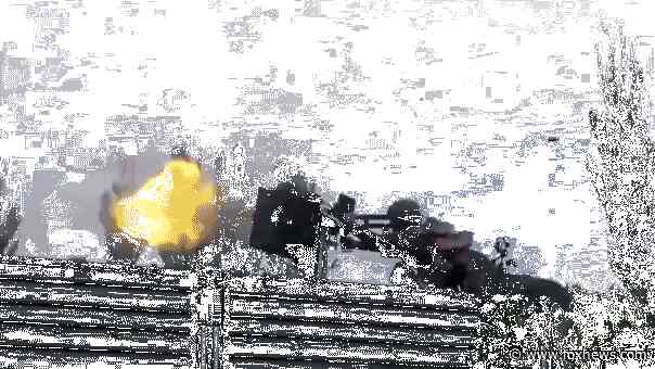 WATCH: Russian soldier thrown through air as Soviet-era helicopter gun spins out of control