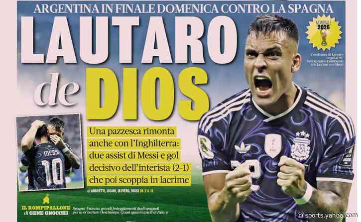 Today’s Papers – Lautaro shocks England, Milan have Pulisic issue