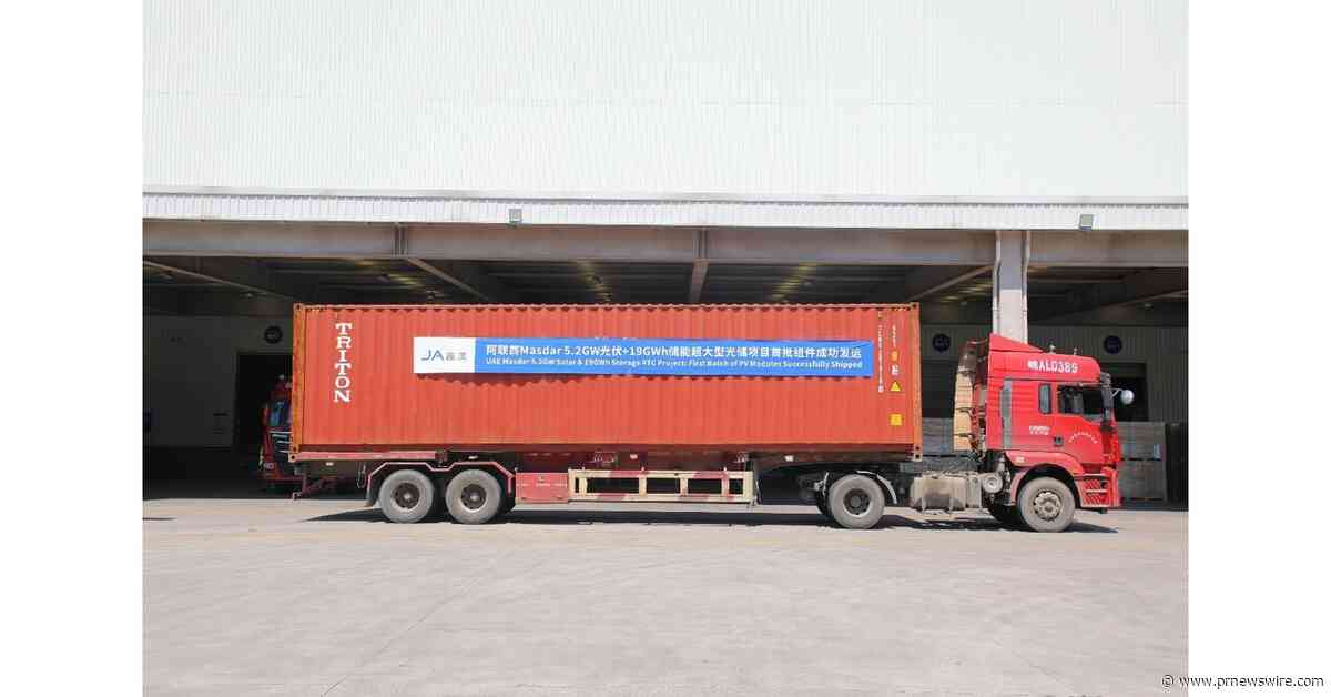 JA Solar Begins Module Deliveries for Masdar's World-First 24/7 Gigascale Clean Energy Project