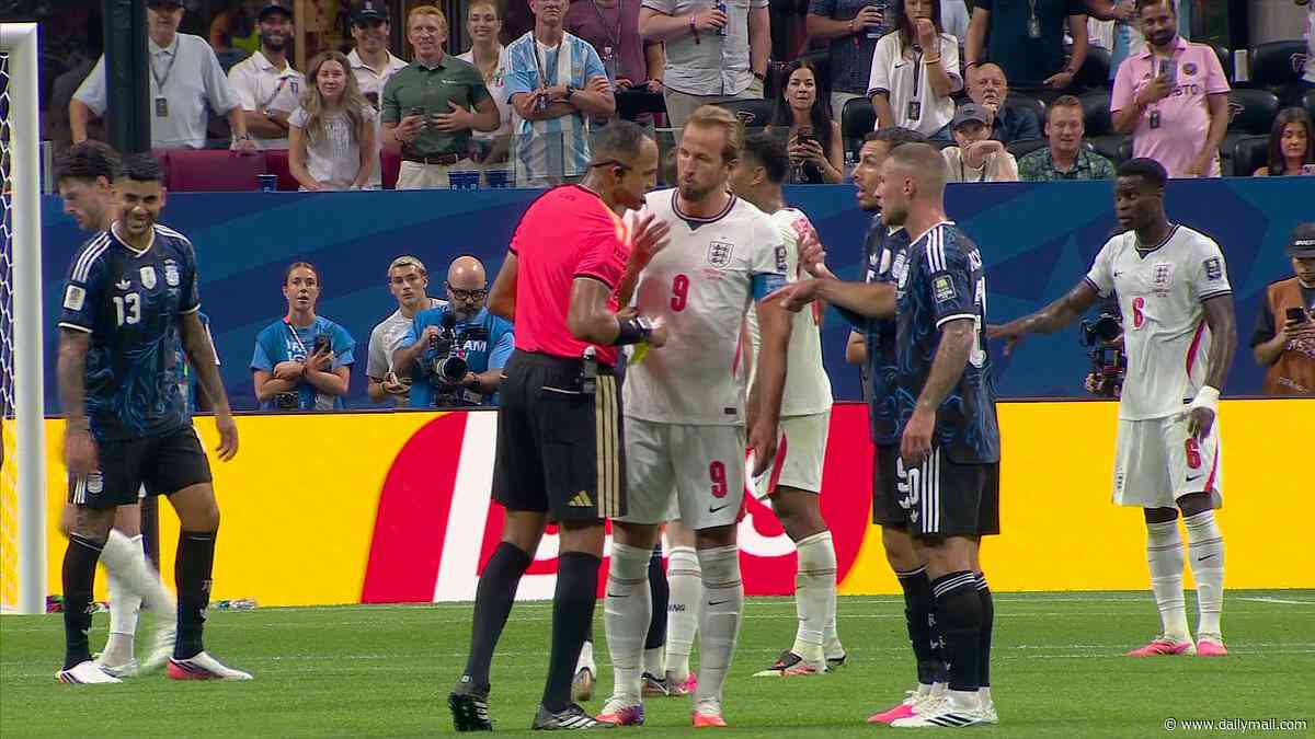 Argentina star branded 'pathetic' for shameless attempt to get Harry Kane sent off for breaking new FIFA rule in fiery World Cup semi-final