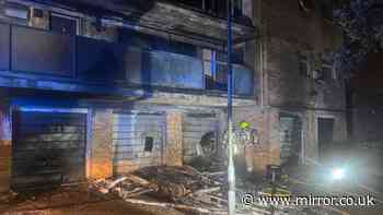 Small child among six hospitalised after terrifying tower block inferno