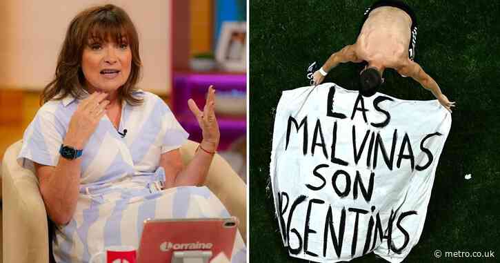 Lorraine Kelly blasts ‘shameful’ Argentinian team after they brandish Falklands banner
