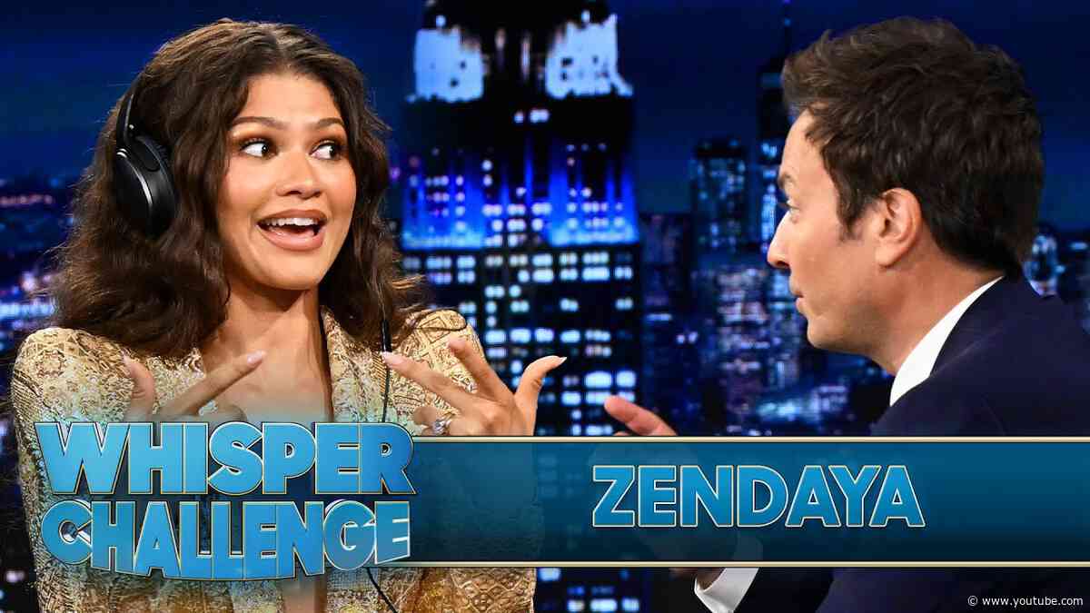 Whisper Challenge with Zendaya | The Tonight Show Starring Jimmy Fallon