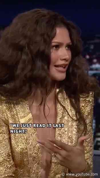 #TomHolland was the one who got to tell #Zendaya she would be cast in #TheOdyssey 🥹 #FallonTonight