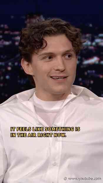 #TomHolland on the energy as England heads into the #WorldCup semifinals 👀 #FIFAWorldCup