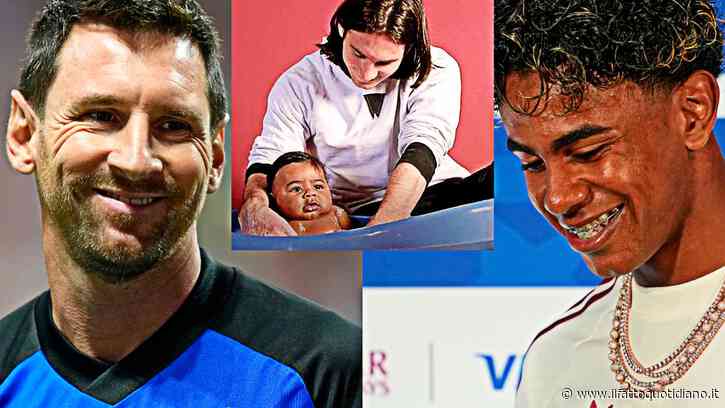 Messi fa il bagnetto a Lamine Yamal: la foto di 19 anni fa è il simbolo della finale dei Mondiali