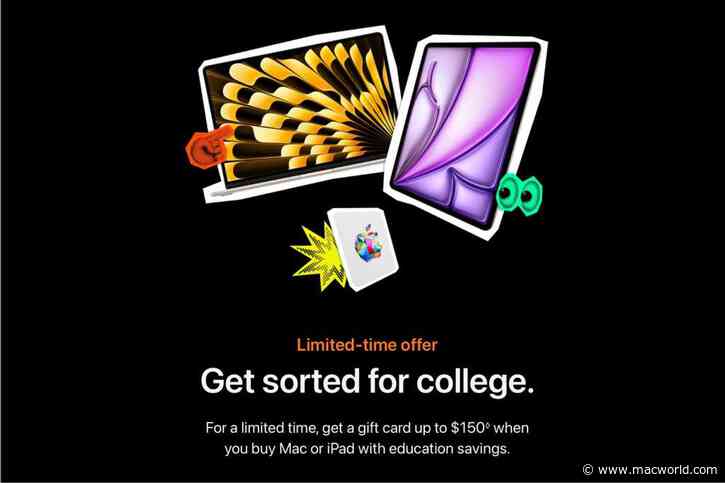 Apple is giving students a $150 gift card with purchases in the Back to School Deal 2026
