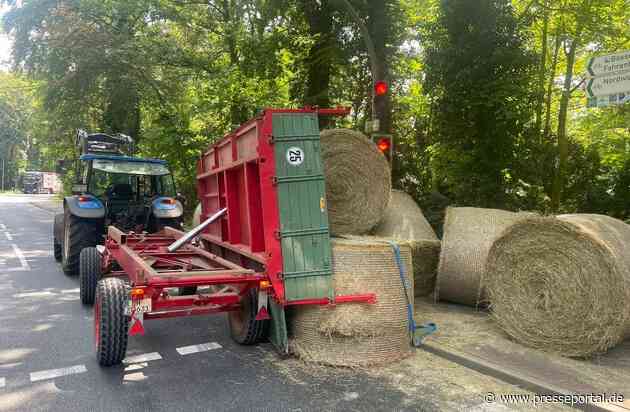 POL-DH: Twistringen - Brand eines Omnibusses; Twistringen - Trecker verliert Getreide auf der B51; Stuhr - Verkehrsunfall nach Wendemanöver auf der B6; Stuhr - Ballenwagen kippt um