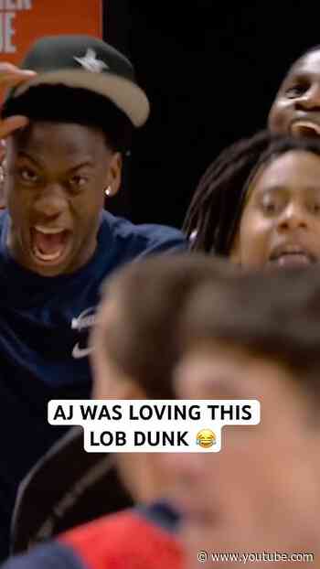 AJ Dybantsa was loving this lob finish!