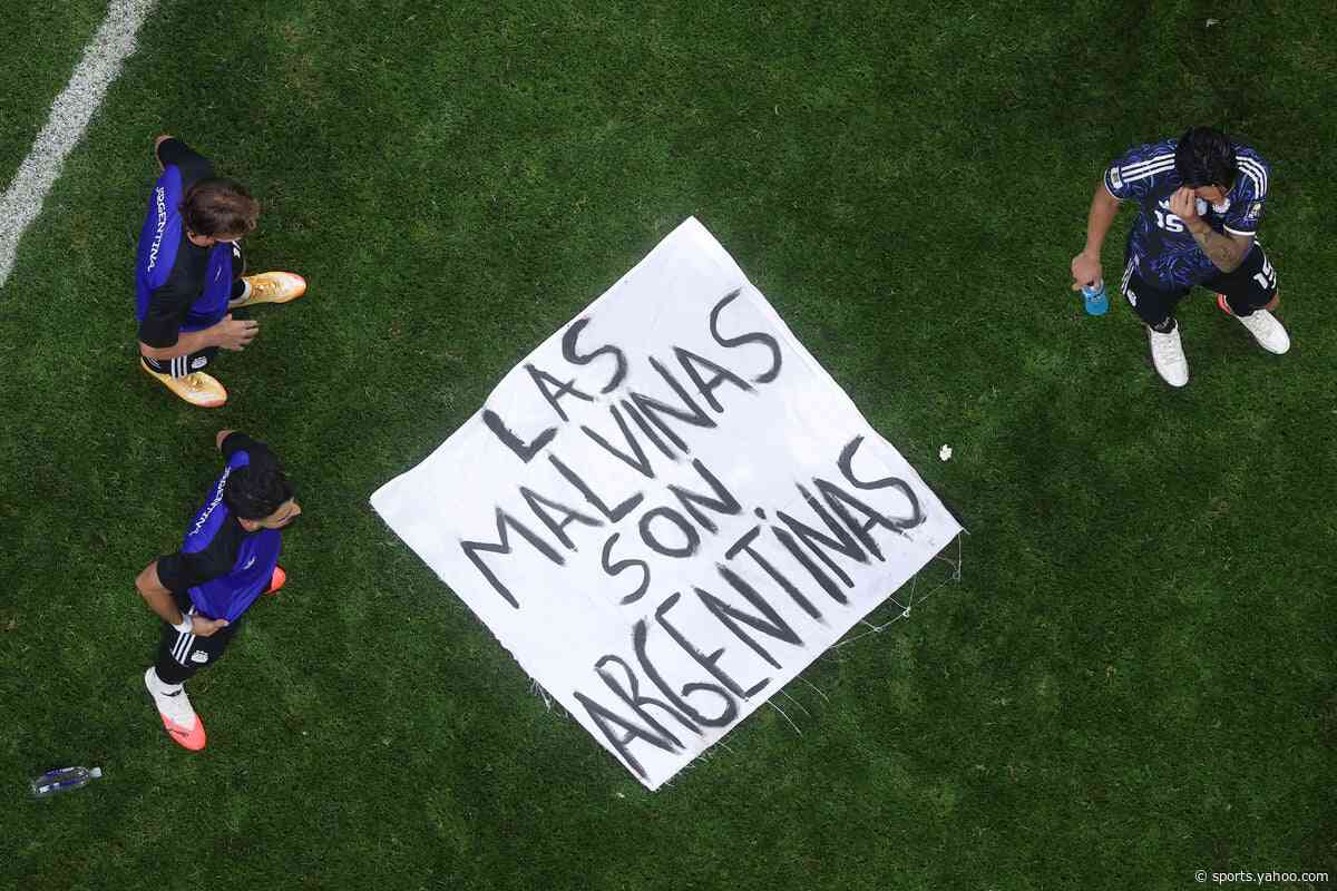 Argentina midfielder defends Malvinas banner after World Cup win: ‘A sad part of our history’