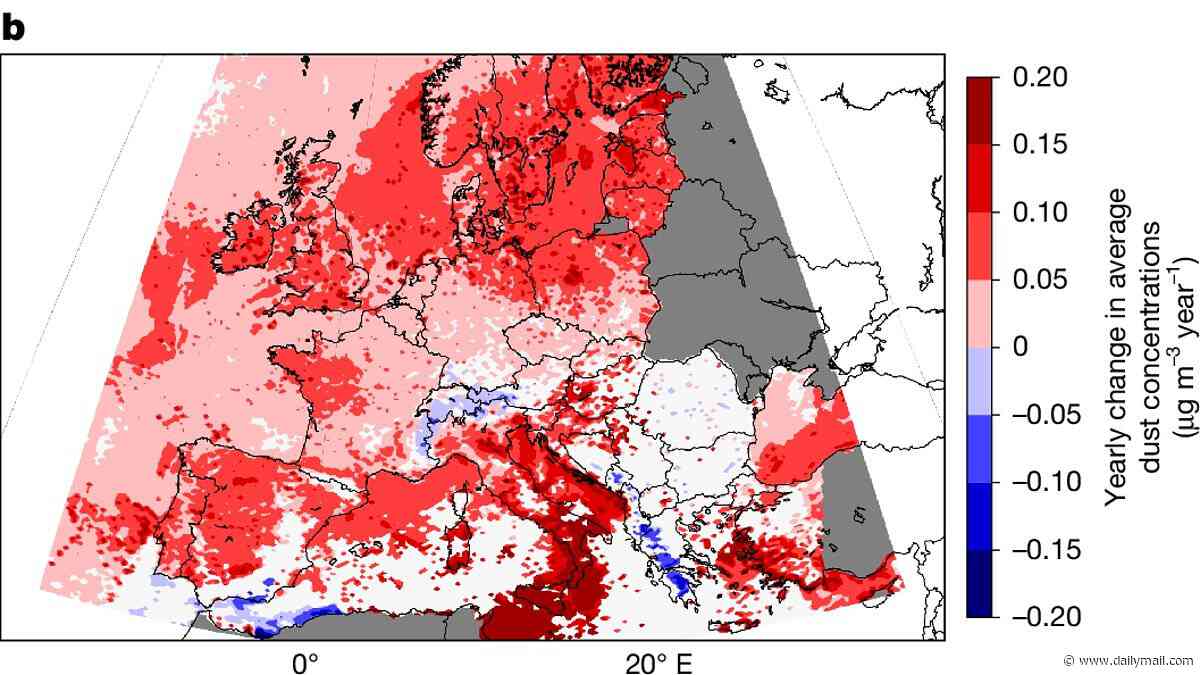 It's getting harder to BREATHE in Britain: Saharan dust has driven up UK pollution by 50%, study warns