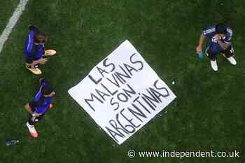 World Cup might not be ours but the Falklands definitely are, says defiant No 10 after Argentina banner row