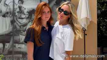 Could be sisters! Roxy Jacenko's teen daughter Pixie looks all grown up as she shoots up taller than her mother as the family holidays in Monaco and Italy