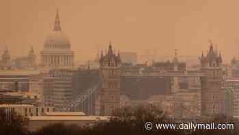 Saharan dust is at an all-time high over Britain - increasing the risk 'blood rain', study warns