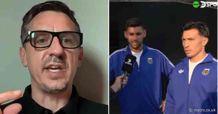 Gary Neville fires back at Cristian Romero after Argentina star labels him ‘stupid’